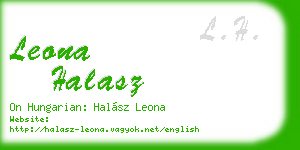 leona halasz business card